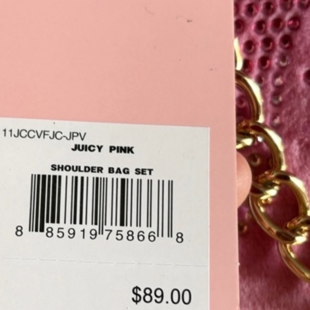 💕▪️Juicy Couture▪️ Shoulder Bag 2 Piece Set Juicy Pink Christmas Gift Set - Picture 6 of 13